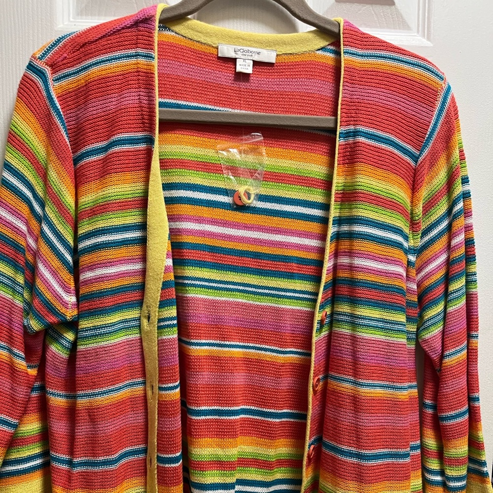 Multi color sweater cardigan